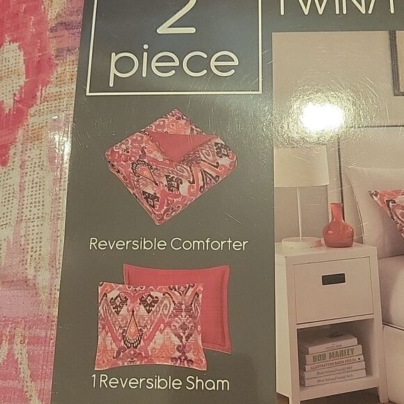 Reversible Twin XL Comforter Set 2 piece - Picture 3 of 5
